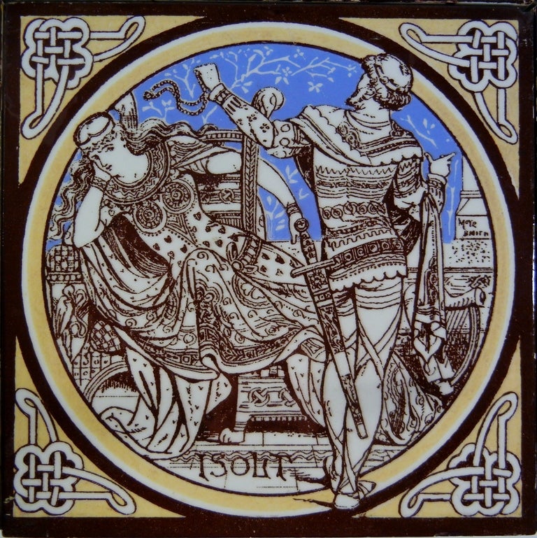 8 Different Minton Tiles by John Moyr Smith Depicting Malory's Le Morte d'Arthur 3