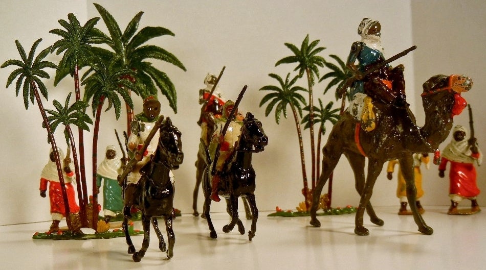 English Britains Set #224 Arabs on Foot, Camels, Horses with Palm Trees