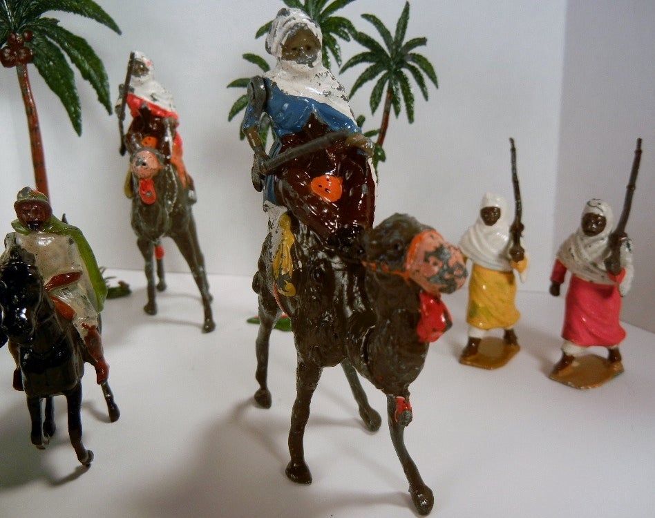 Mid-20th Century Britains Set #224 Arabs on Foot, Camels, Horses with Palm Trees