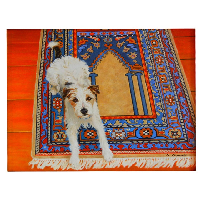 Sandra Eames, "On the Prayer Rug, " Oil on Canvas, Vermont, 2008 For Sale