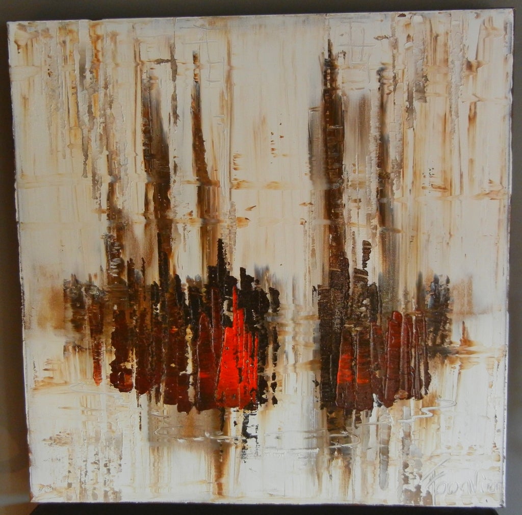 Luc Fournier, Abstract Expressionist Pair of Paintings
