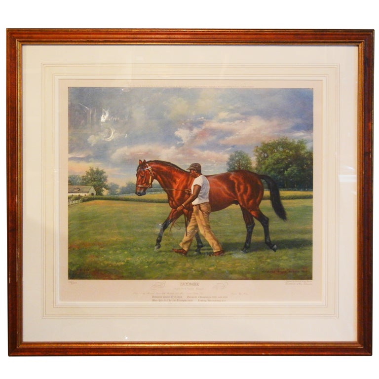 "Ribot" Unbeaten Thoroughbred, Limited Edition Print, Richard Stone Reeves, 1968 For Sale