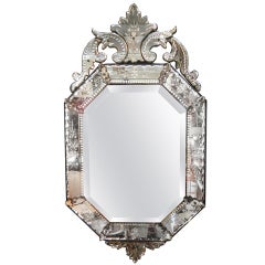 Antique Venetian Etched Glass Mirror – Legacy Antiques