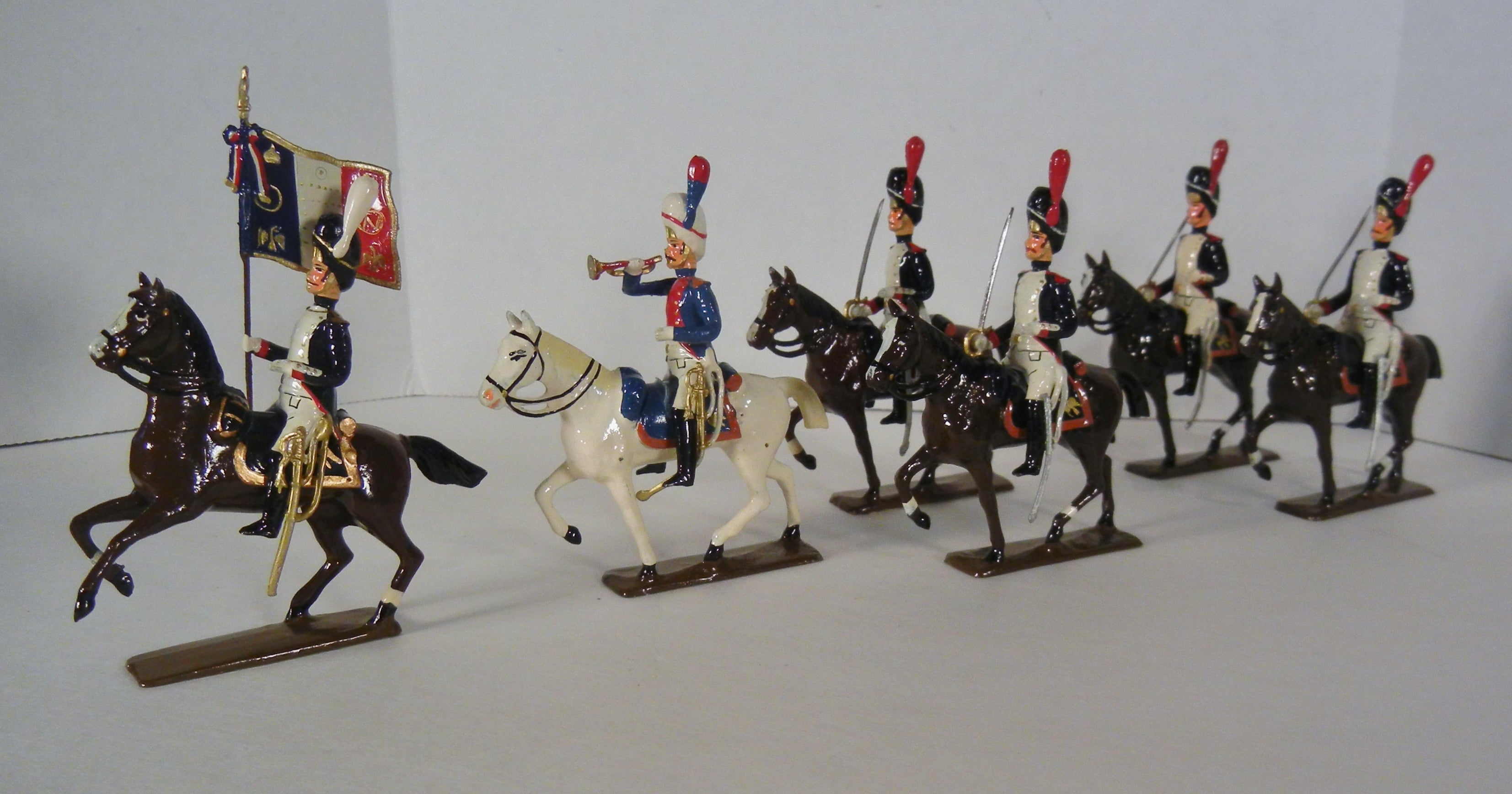 Mounted Grenadiers of the Guard (1809) Vintage Napoleonic Toy Soldiers by Mignot