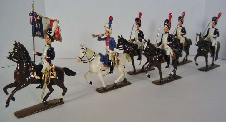 French Mounted Grenadiers of the Guard (1809) Vintage Napoleonic Toy Soldiers by Mignot