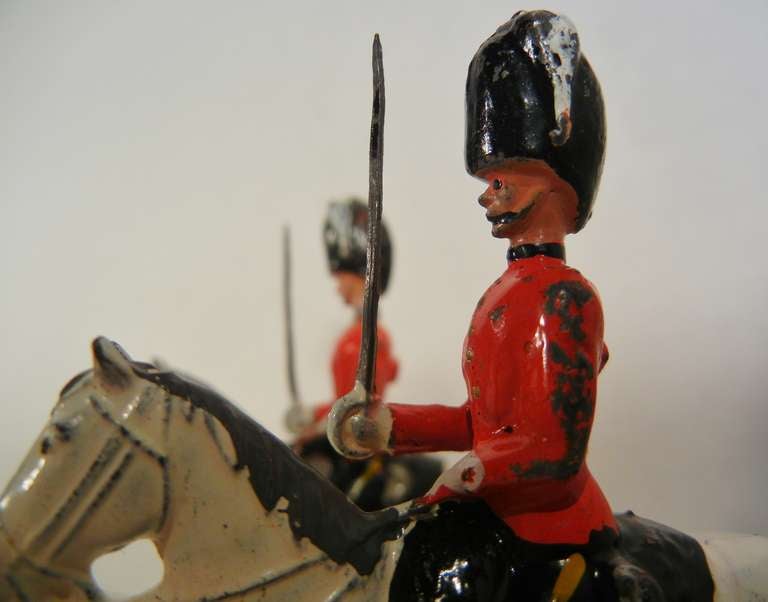 Royal Scots Greys Mounted Toy Soldiers By W. Britains Ltd. In Good Condition In Quechee, VT