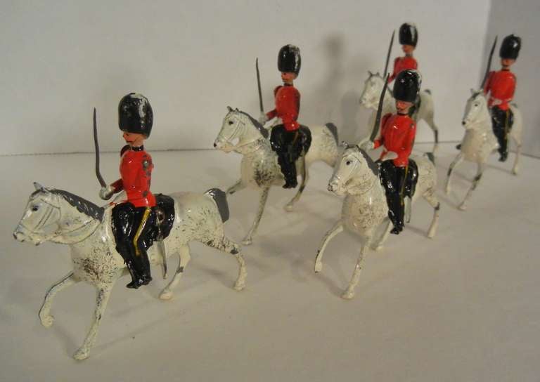20th Century Royal Scots Greys Mounted Toy Soldiers By W. Britains Ltd.