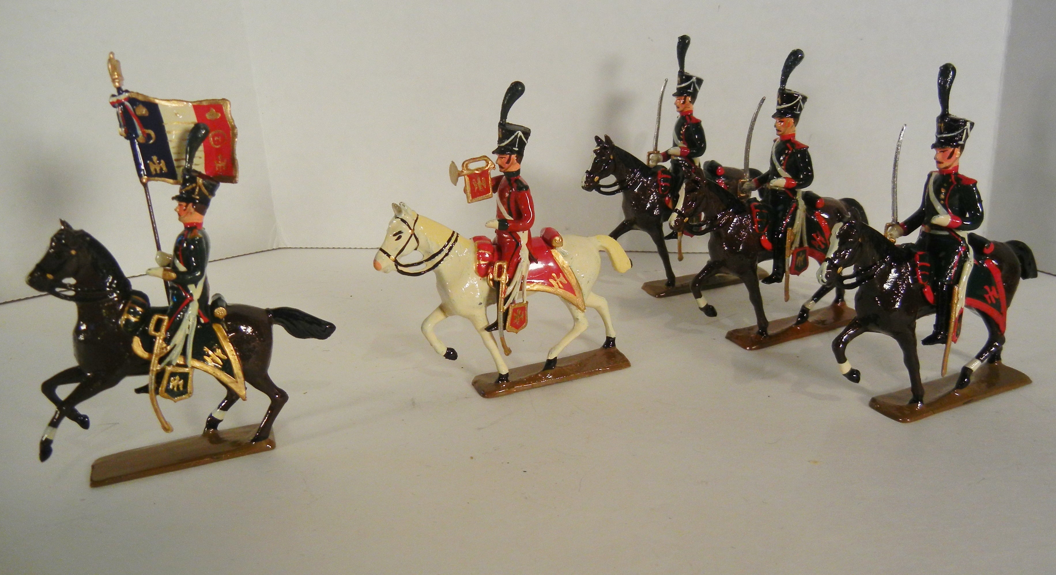 Chasseurs of 1809 (Light Cavalry) Vintage Napoleonic Toy Soldiers by Mignot