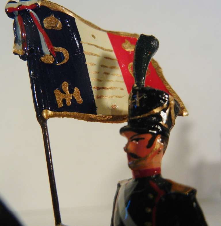 Chasseurs of 1809 (Light Cavalry) Vintage Napoleonic Toy Soldiers by Mignot In Excellent Condition In Quechee, VT