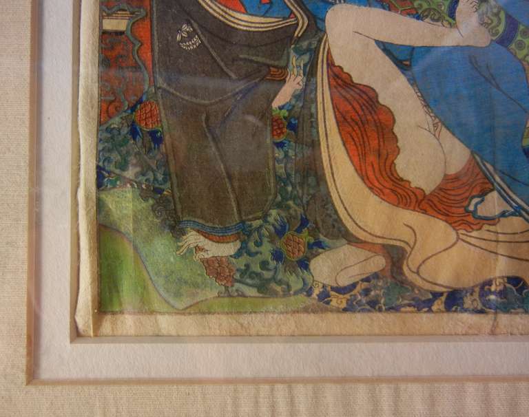 Two Shunga Woodblock Prints Erotica By Anonymous Japan C