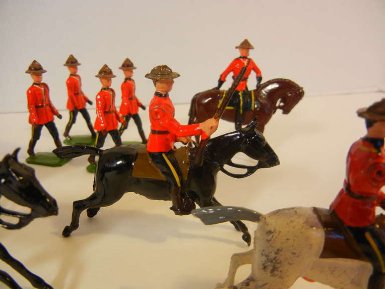 British Royal Canadian Mounted Police, Vintage Toy Soldiers by Britains Ltd.