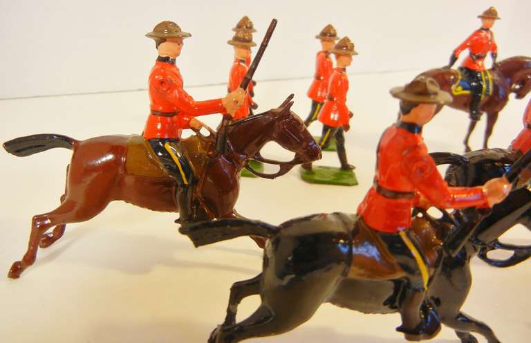 20th Century Royal Canadian Mounted Police, Vintage Toy Soldiers by Britains Ltd.