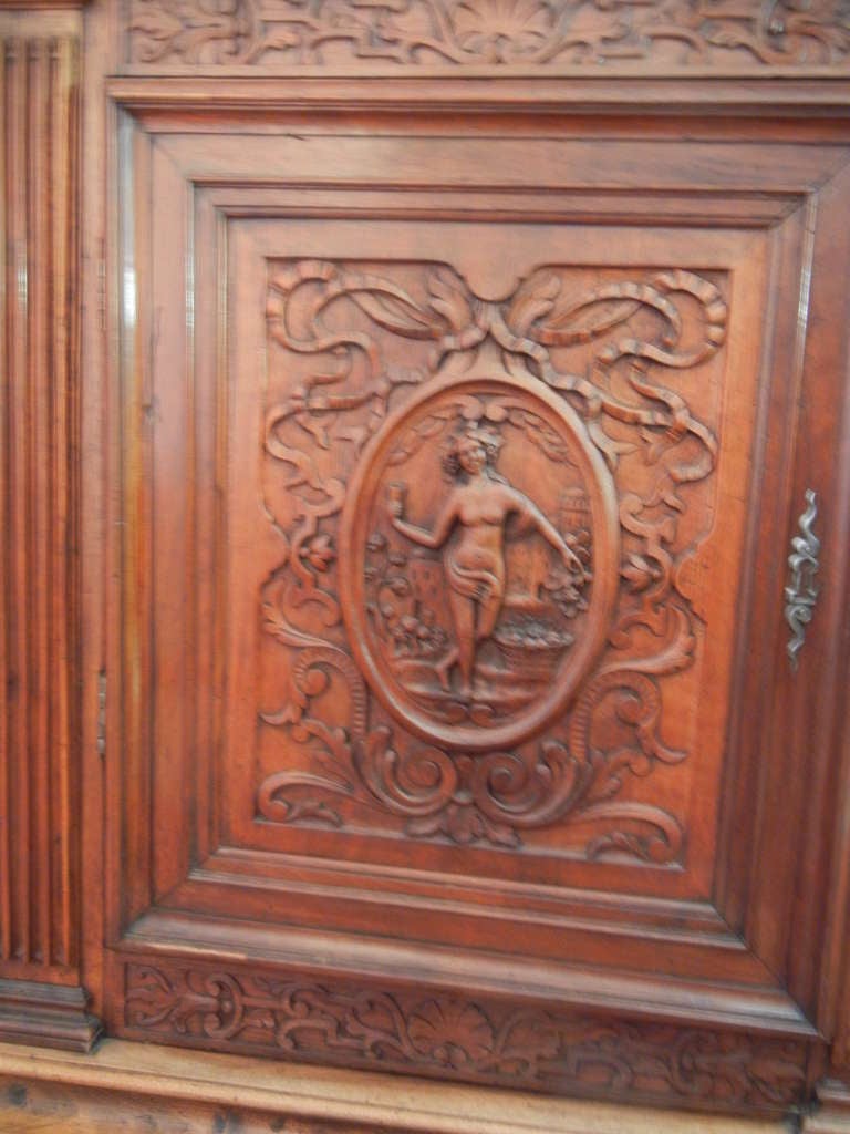 18th Century and Earlier Armoire a Deux Corps, Renaissance Period, Burgundian-Lyonnais School For Sale