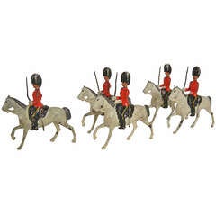 Vintage Royal Scots Greys Mounted Toy Soldiers By W. Britains Ltd.