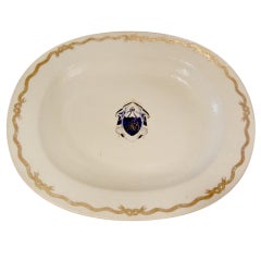 Chinese Export Armorial Porcelain Platter with Monogram