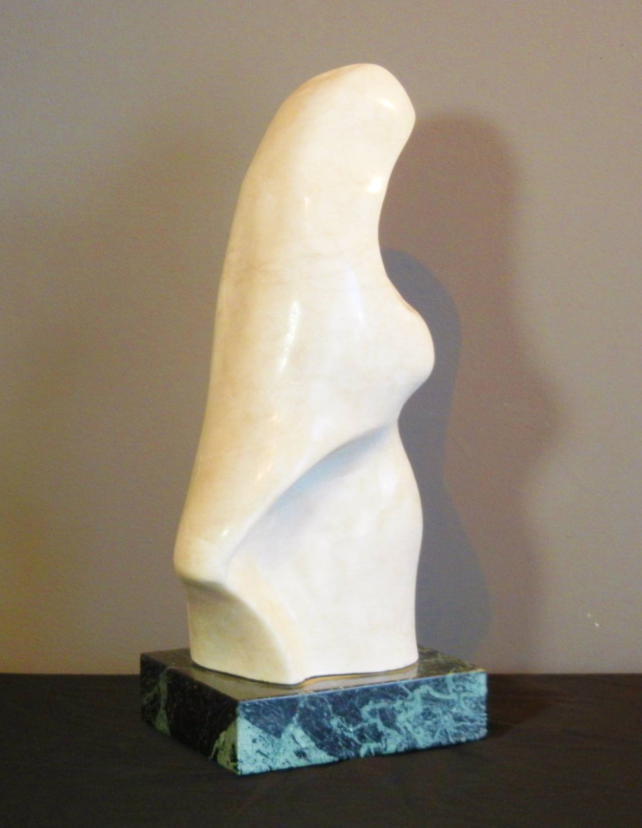 Hand-Carved White Marble Abstract 18