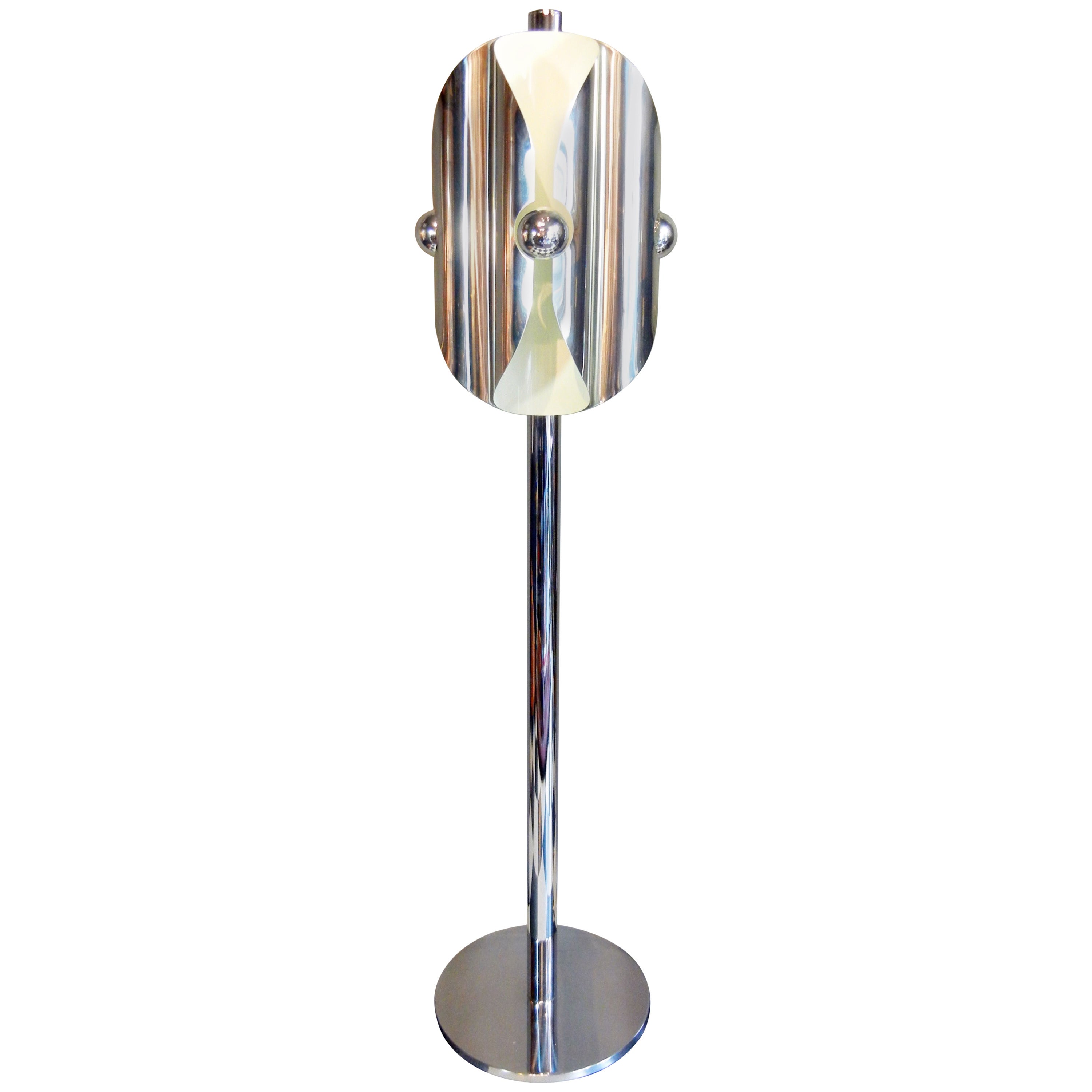 Reggiani Four-Light Beacon Floor Lamp in Chrome, 1970