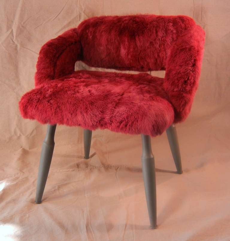 rabbit fur chair