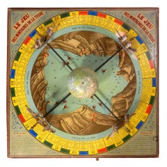 Antique Trivia Game, Le Jeu des Montagnes de la Terre, 19th Century France