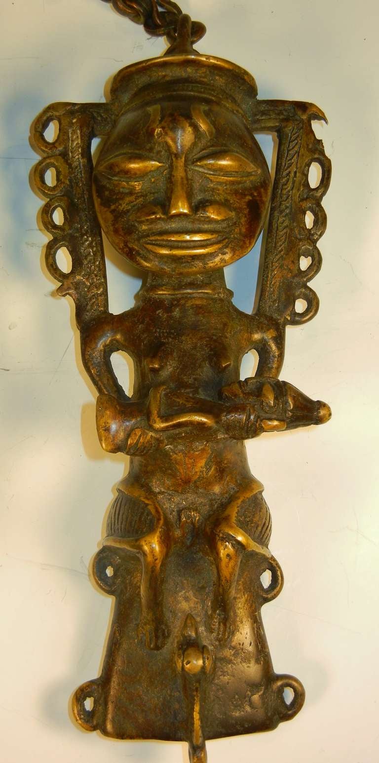 Ogboni Society Bronze Edan Figures, Yorubaland, West Africa 19th Century 1