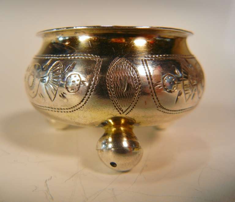 Russian Silver Individual Salt Cellar by Fyodor Ivanov, Moscow, 1879 For Sale 1