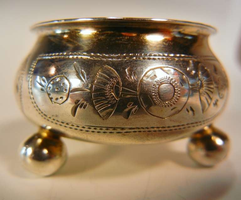Russian Silver Individual Salt Cellar by Fyodor Ivanov, Moscow, 1879 For Sale 2