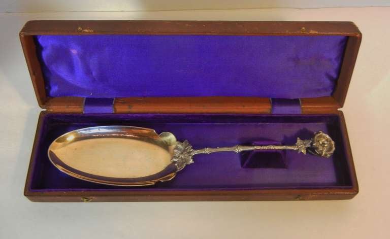 Birds Nest Pudding Knife, Sterling Silver by Gorham in Original Gift Box