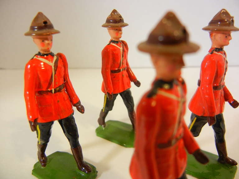 Royal Canadian Mounted Police, 5 Toy Figures by Britians Ltd. 1