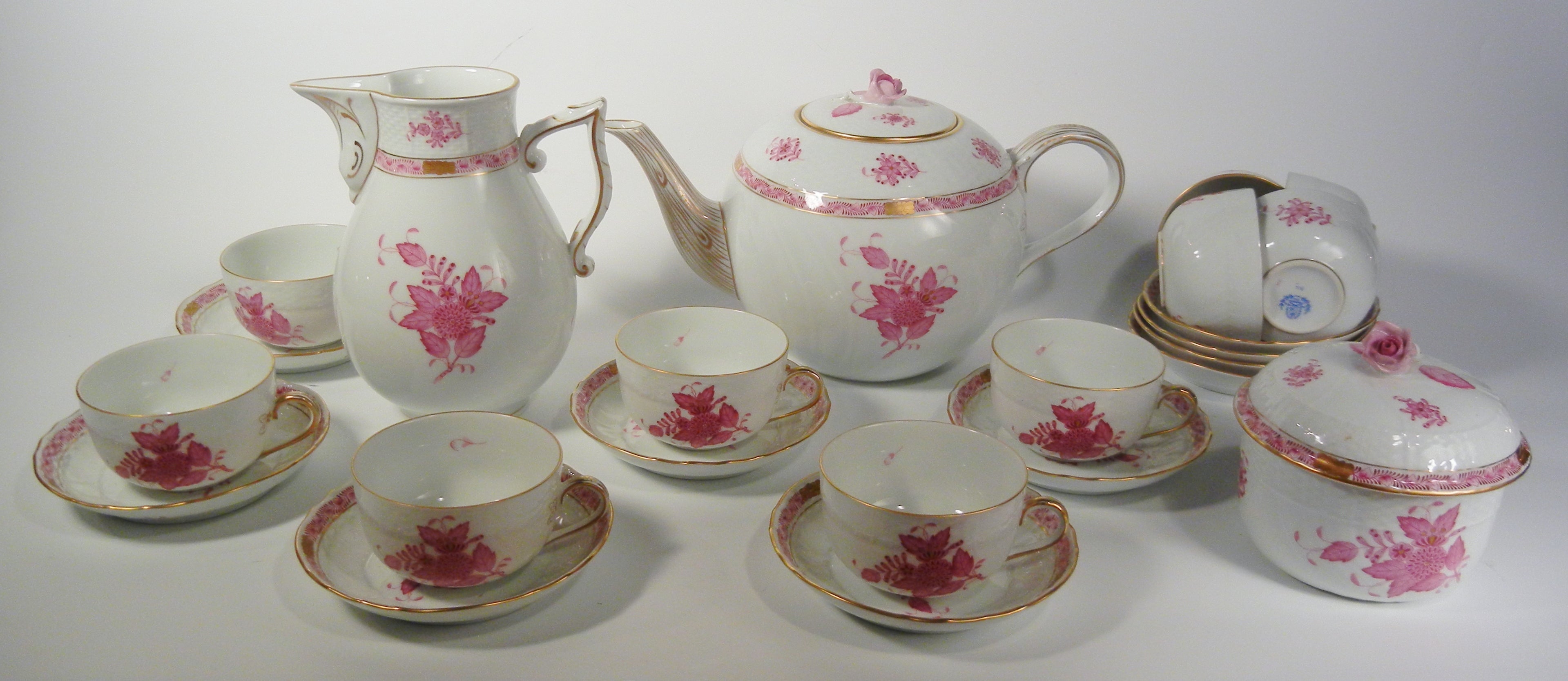 Herend "Chinese Bouquet" Large Tea Set 1976