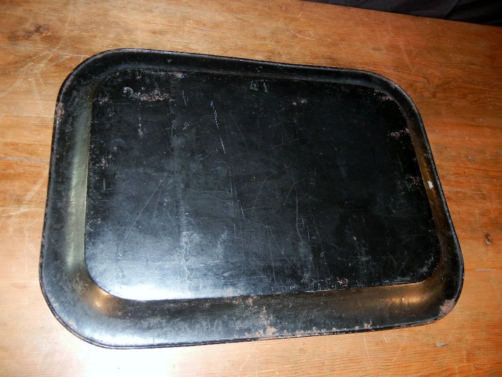 Tole Tray, Rare Subject of Grand Tour Roman Ruins, Custom Stand For Sale 3