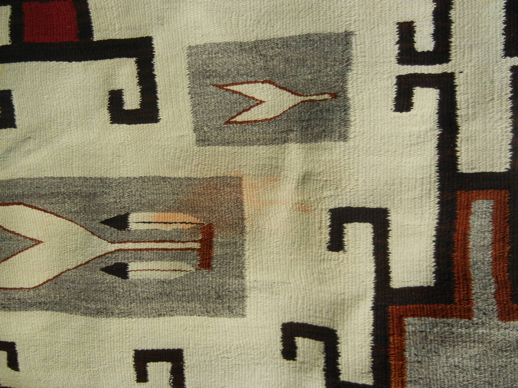 Wool Oversize Navajo Klagetoh Trading Post Vintage Rug in Rare Design