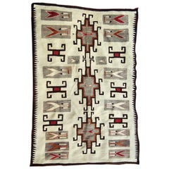 Oversize Navajo Klagetoh Trading Post Antique Rug in Rare Design