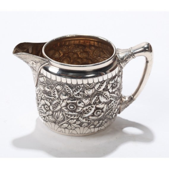 Reed & Barton Elaborate Silver Plate Repousse Tea Set 5