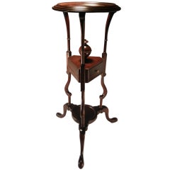 Antique Chippendale Period Mahogany Gentleman's Shaving Stand