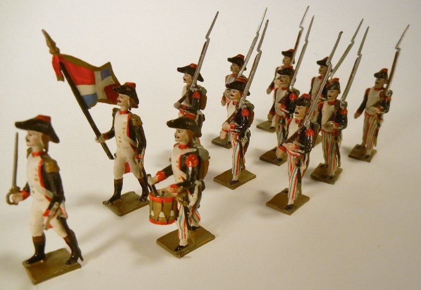 20th Century Mignot 12-Piece Set of French Revolutionary Volunteers of 1793