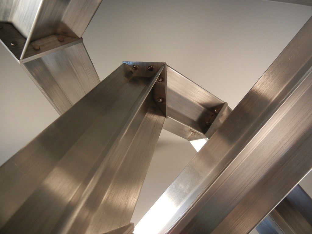 Post-Modern Tioga Tabletop Sculpture in Aircraft Aluminum by Bilhenry Walker For Sale