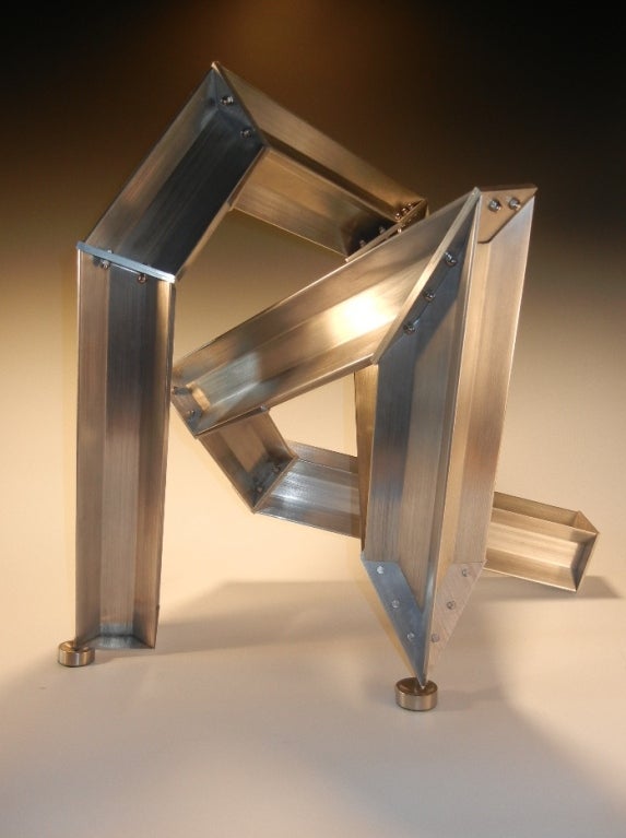 Hand-Crafted Tioga Tabletop Sculpture in Aircraft Aluminum by Bilhenry Walker For Sale
