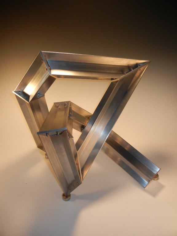 Tioga Tabletop Sculpture in Aircraft Aluminum by Bilhenry Walker In Good Condition For Sale In Quechee, VT