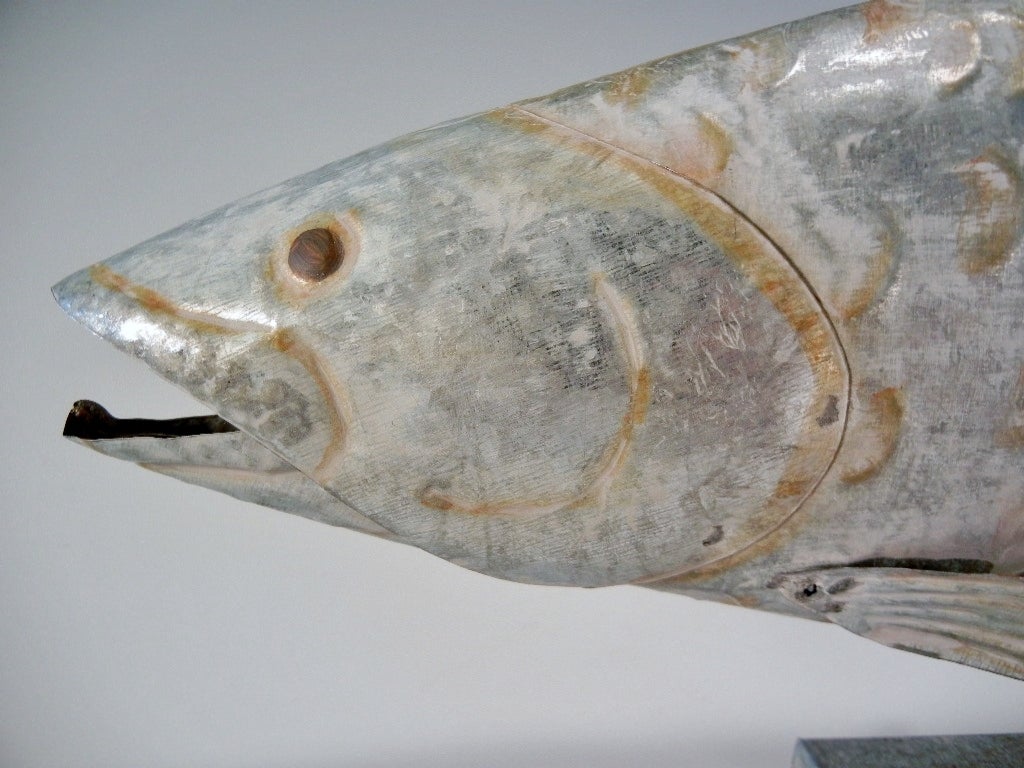 American Atlantic Salmon Life-Sized Galvanized Steel Fishmonger's Sign