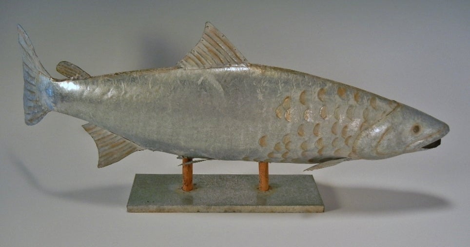 Atlantic Salmon Life-Sized Galvanized Steel Fishmonger's Sign 3