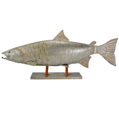 Atlantic Salmon Life-Sized Galvanized Steel Fishmonger's Sign
