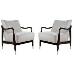 Pair of Sculptural Italian Lounge Chairs