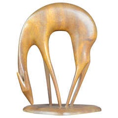Danish Teak Gazelle Sculpture
