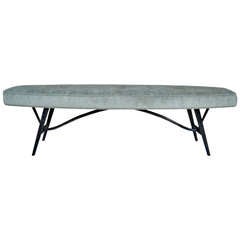 Sulptural 72" Kagan Style Cerused Bench