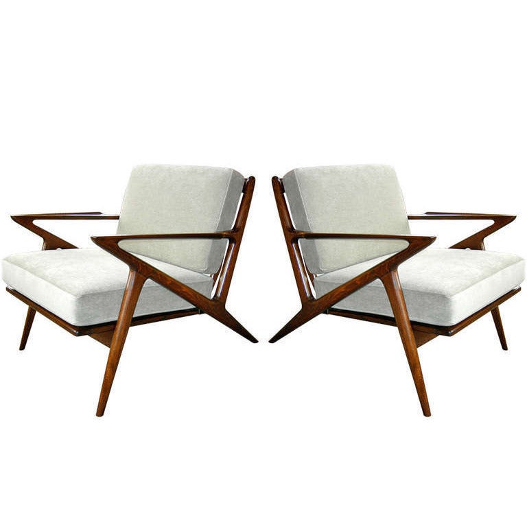 Poul Jensen for Selig "Z" Lounge Chairs