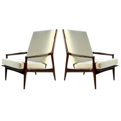 Pair of Highback "Archie" Lounge Chairs by Milo Baughman
