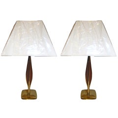 Modern Pair of Laurel Table Lamps