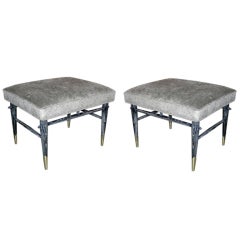 Modern Pair of Ponti Style Cerused Benches