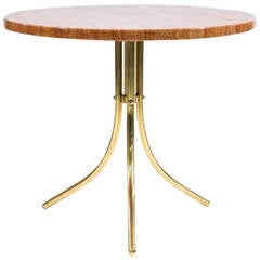 Ponti Style Brass Tripod Occasional Table