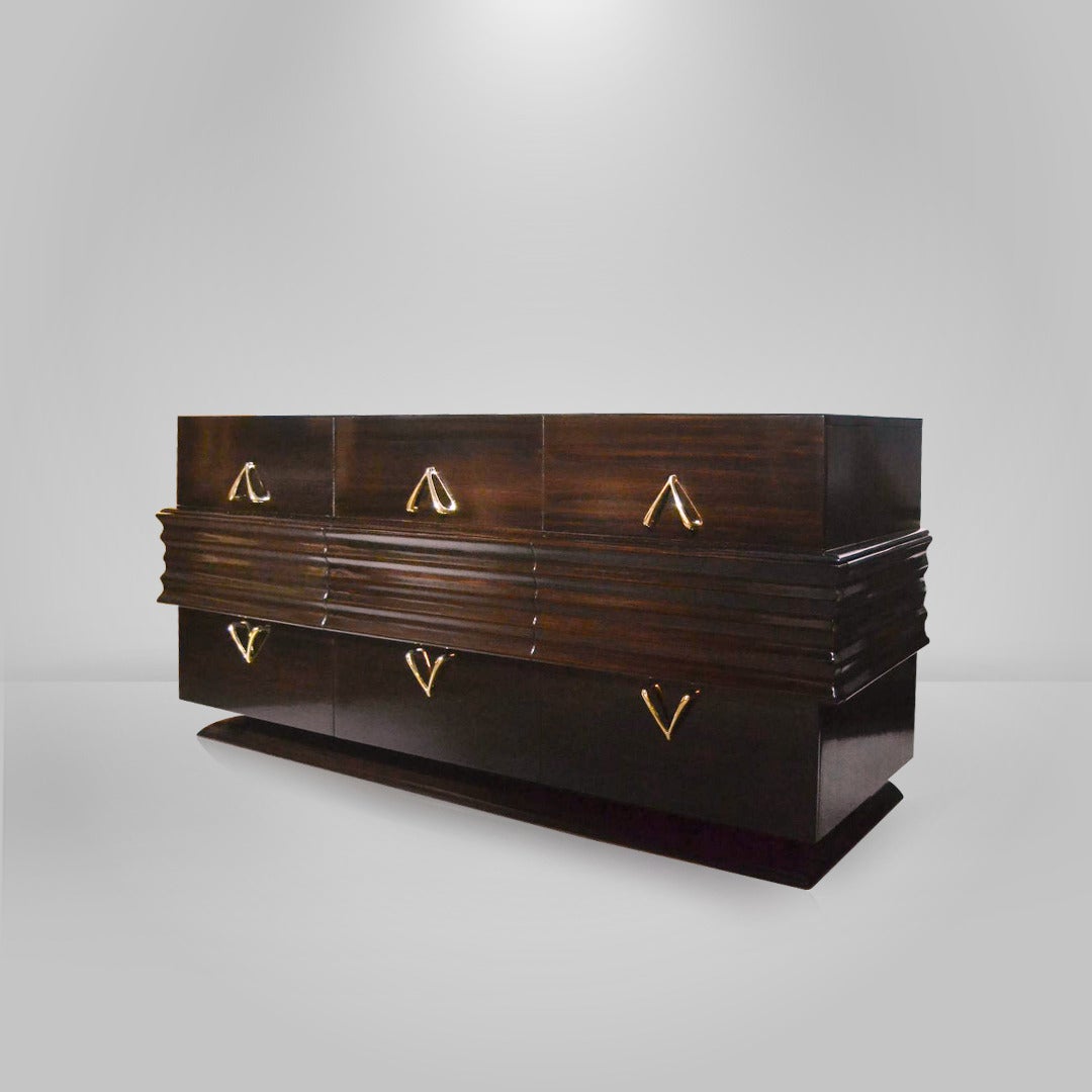 Mid-Century Mahogany "Wishbone" Dresser